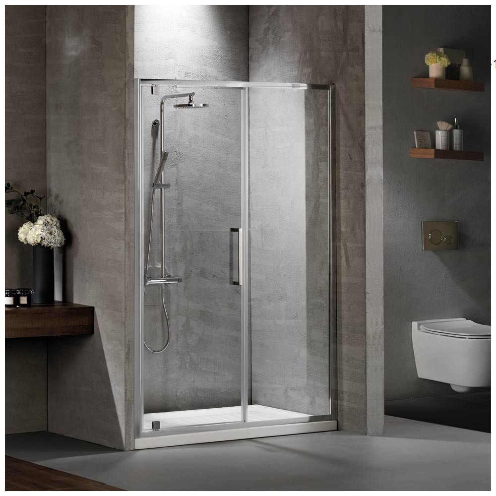 Εικόνα της Καμπίνα Ντουσιέρας Devon Primus Plus Pivot + Infill PIR120C-100 117-121cm Clean Glass