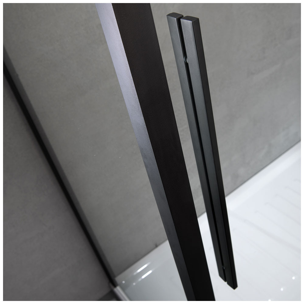 Εικόνα της Καμπίνα Ντουσιέρας Devon Flow Pivot PF80C-400 77-81cm Black Matt Clean Glass
