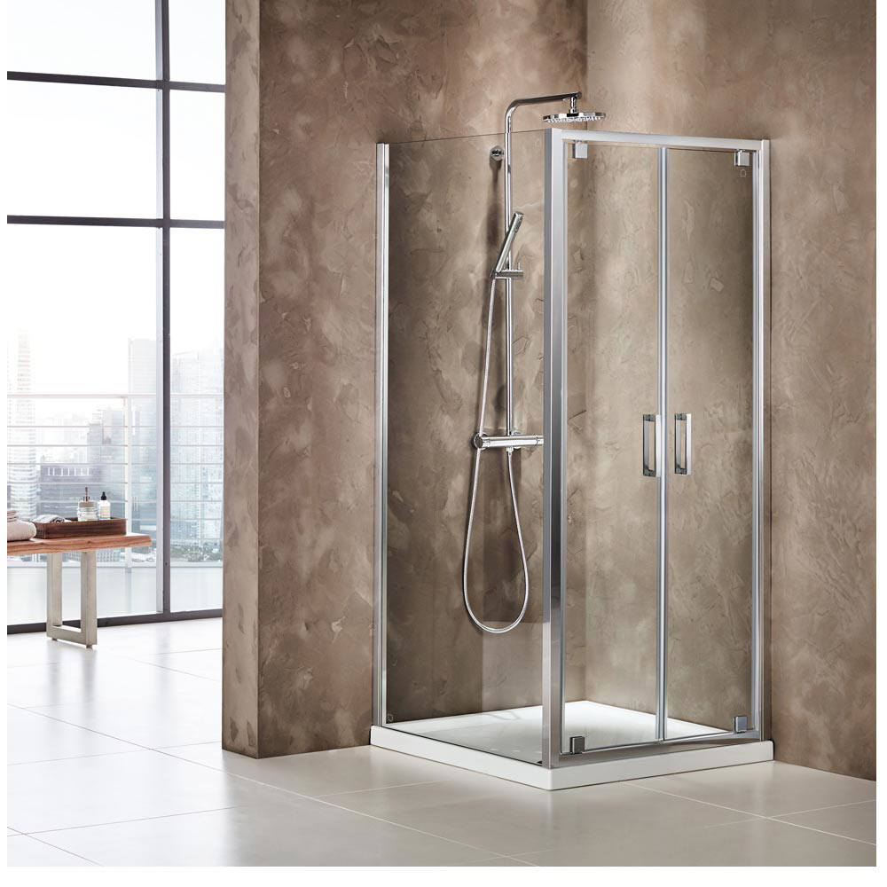 Εικόνα της Καμπίνα Ντουσιέρας Axis Twin Pivot P2X90C-100 87-91cm Clean Glass