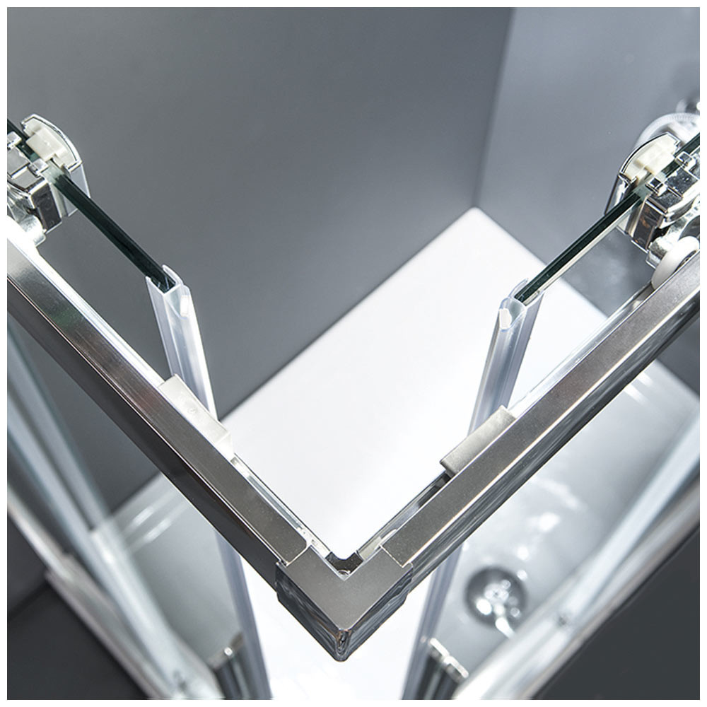 Εικόνα της Καμπίνα Ντουσιέρας Devon Flow Corner Entry  CF12080C-100 120x80cm Clean Glass