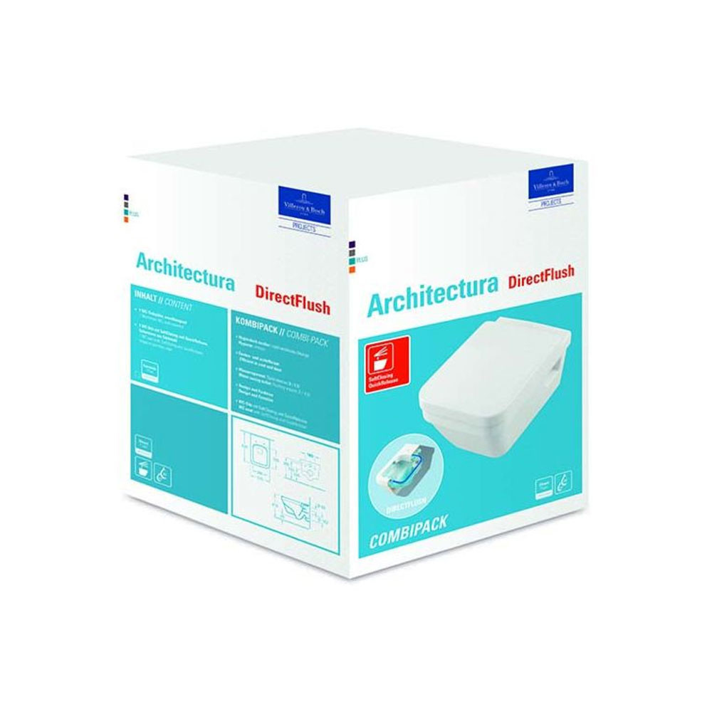 Εικόνα της Λεκάνη Κρεμαστή Villeroy & Boch Architectura 5685HR01 Rimless 53cm Με Soft Close Κάλυμμα
