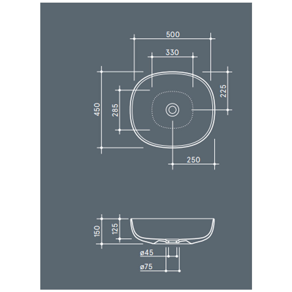 Εικόνα της Νιπτήρας Μπάνιου Valdama Pod POL03A 50x45cm