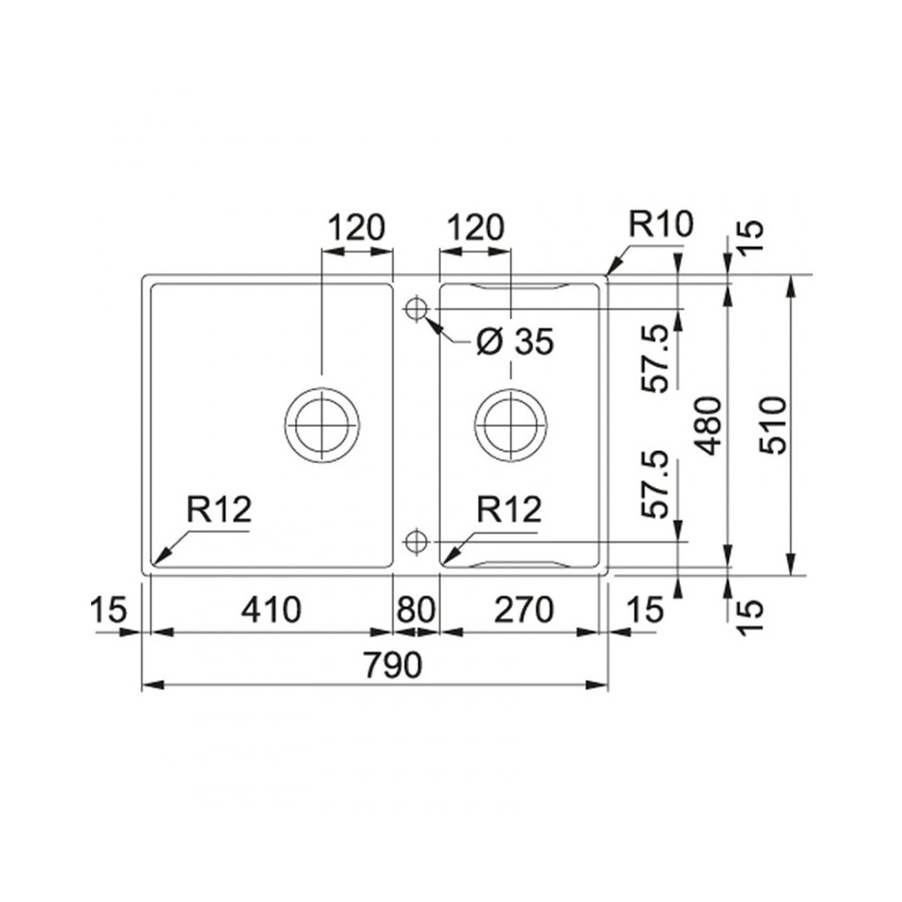 Εικόνα της Νεροχύτης Franke Box Center BWX 220-41-27 (79x51) Inox 3040100228