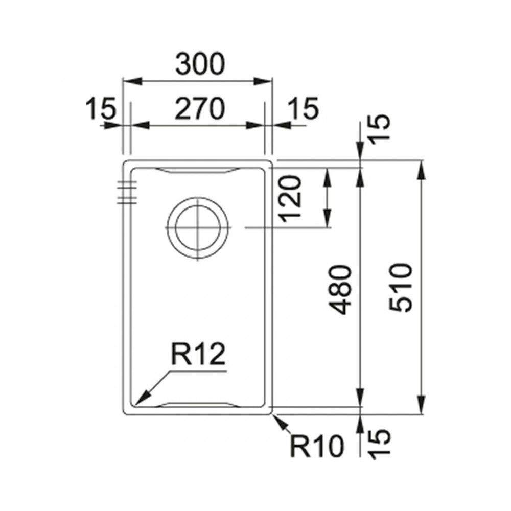 Εικόνα της Νεροχύτης Franke Box Center BWX 210/110-27 Bowl (30x51) Inox 3040100229