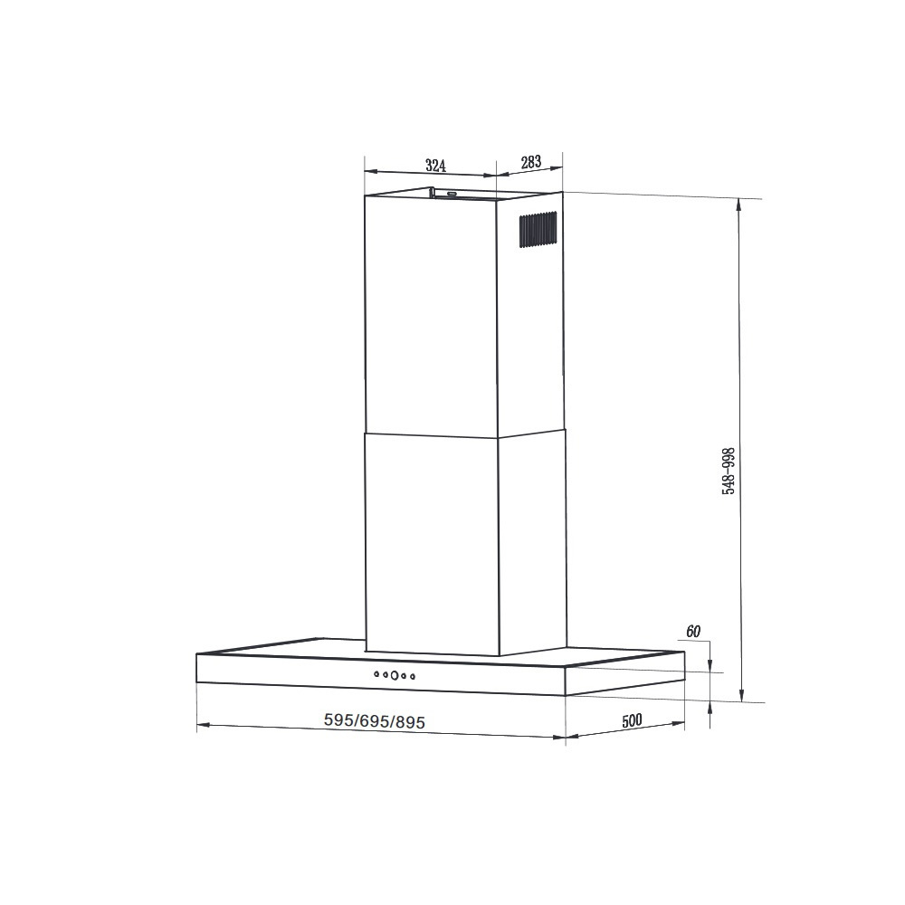 Εικόνα της Απορροφητήρας Faber TSP X A90 2LS Καμινάδα 90cm Inox