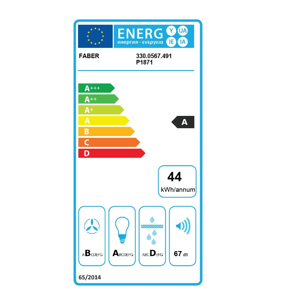 Εικόνα της Απορροφητήρας Faber VRT BK A60 2LS Καμινάδα 60cm Μαύρος