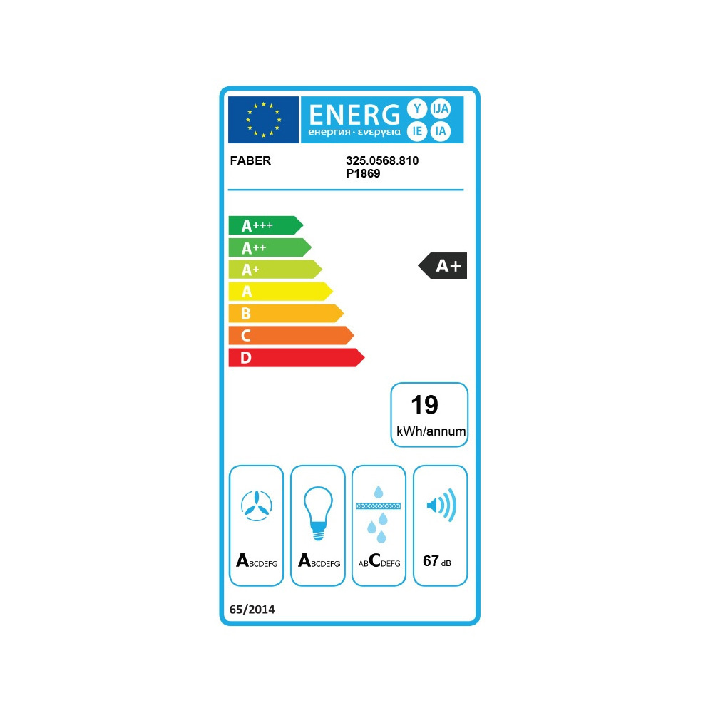 Εικόνα της Απορροφητήρας Faber TSPG X/BK A90 2LS Καμινάδα 90cm Inox