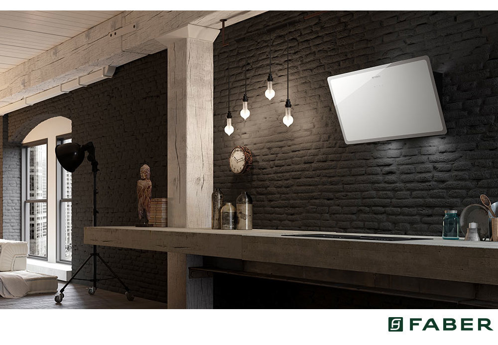 Εικόνα της Απορροφητήρας Faber Glam-Light EVO WH/WG A80  Καμινάδα 80cm