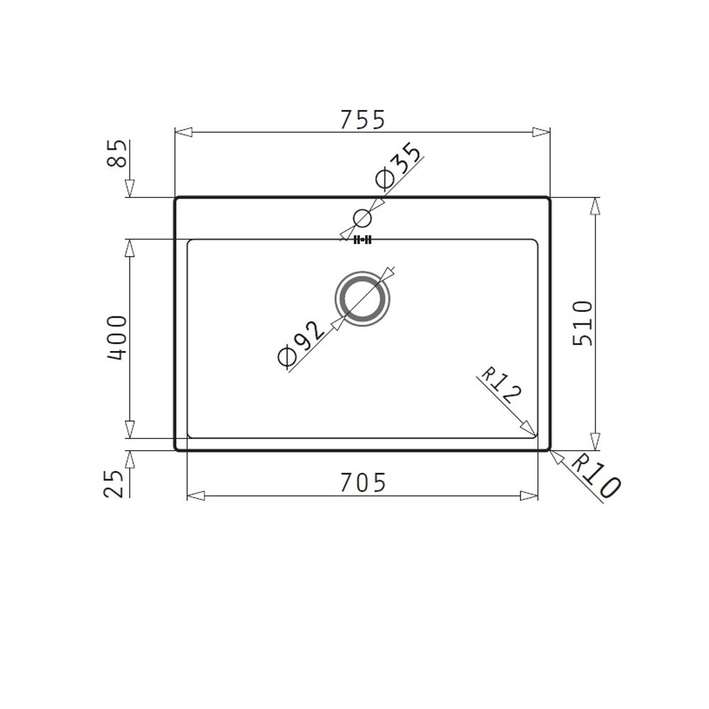 Εικόνα της Νεροχύτης Pyramis Istros (75,5x51) 1B Λείος 101041801