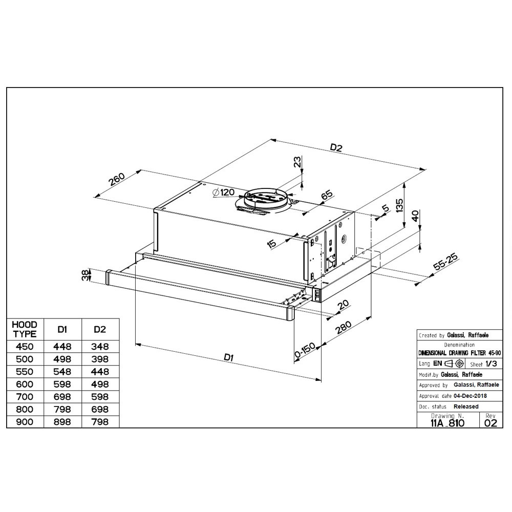 Εικόνα της Απορροφητήρας Faber Flexa Glass BK A60 Συρόμενος 60cm Μαύρος
