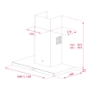 Εικόνα της Απορροφητήρας Teka Perfecta 4 DLH 985 T Καμινάδα 90cm Inox/Μαύρο Κρύσταλλο