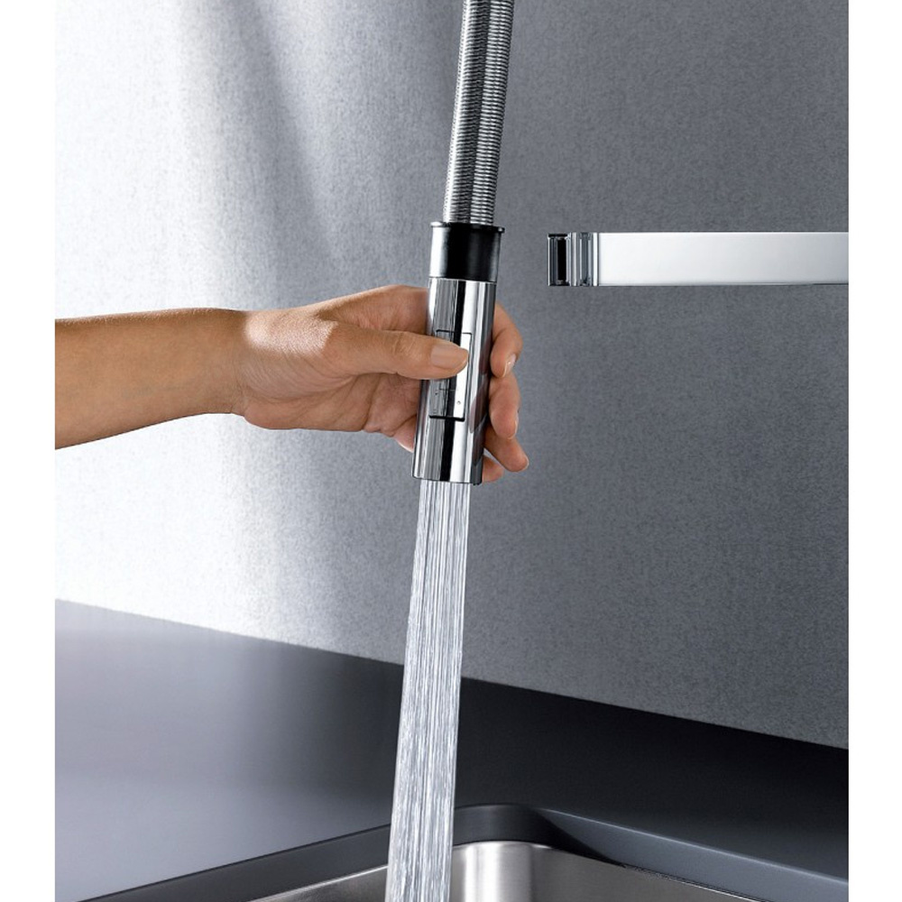 Εικόνα της Μπαταρία Κουζίνας Blanco Culina-S 517598 Ντους Με Μαγνητική Επαφή Stainless Steel Finish