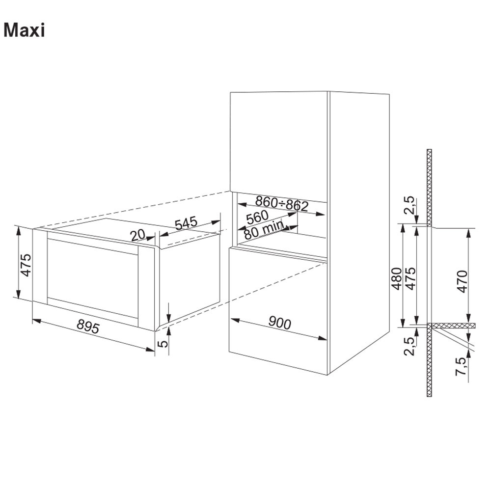 Εικόνα της Φούρνος Franke Maxi FMXO 86 S XS 90cm 1000001757