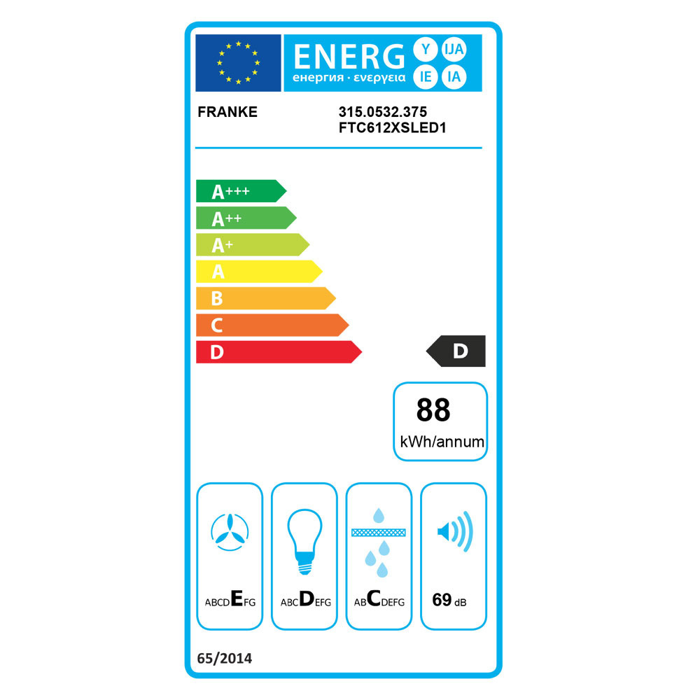 Εικόνα της Απορροφητήρας Franke New Flex FTC 912 XS Inox Συρόμενος 90cm 3101103011