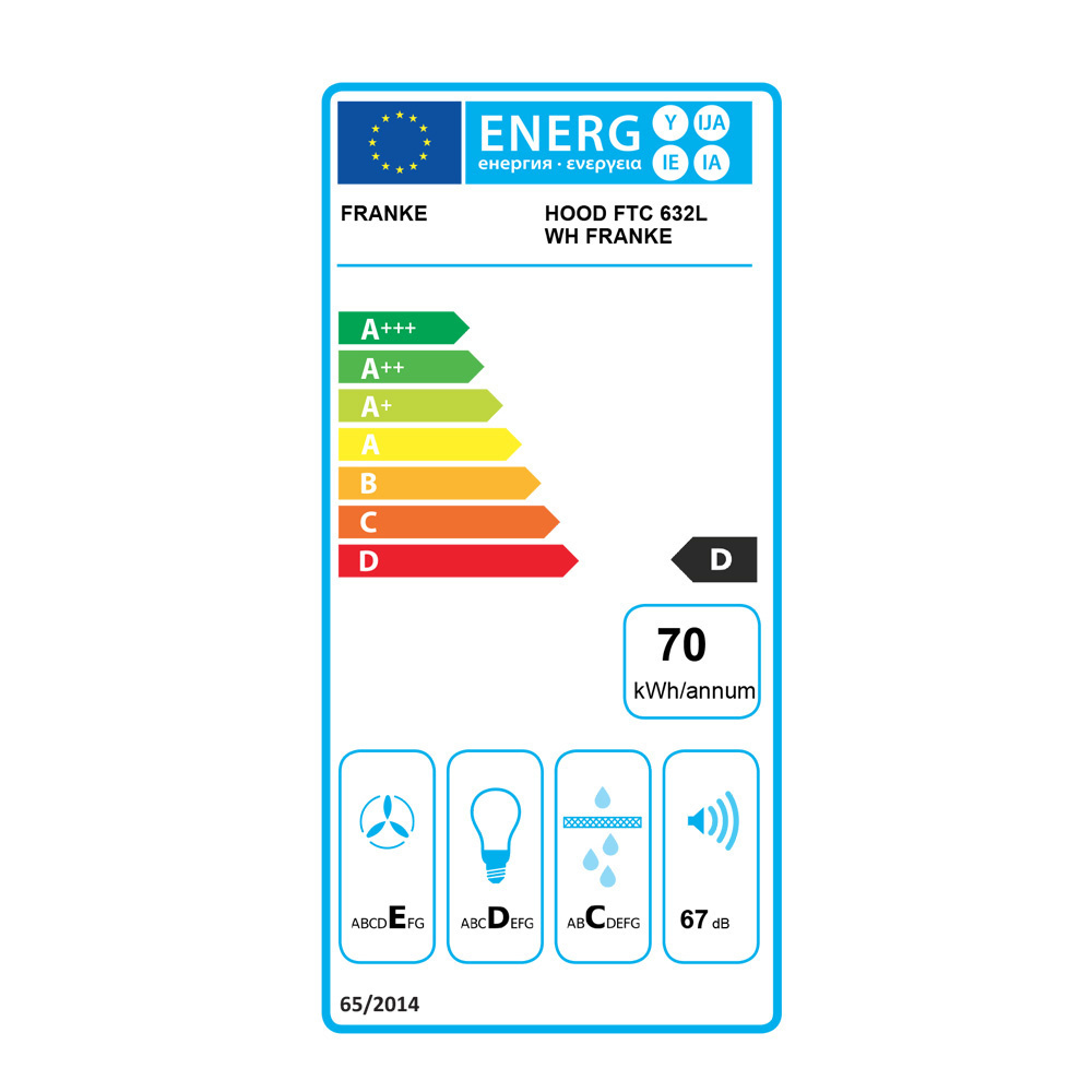 Εικόνα της Απορροφητήρας Franke New Flex Eco 60 Συρόμενος 60cm Λευκός 3102200742