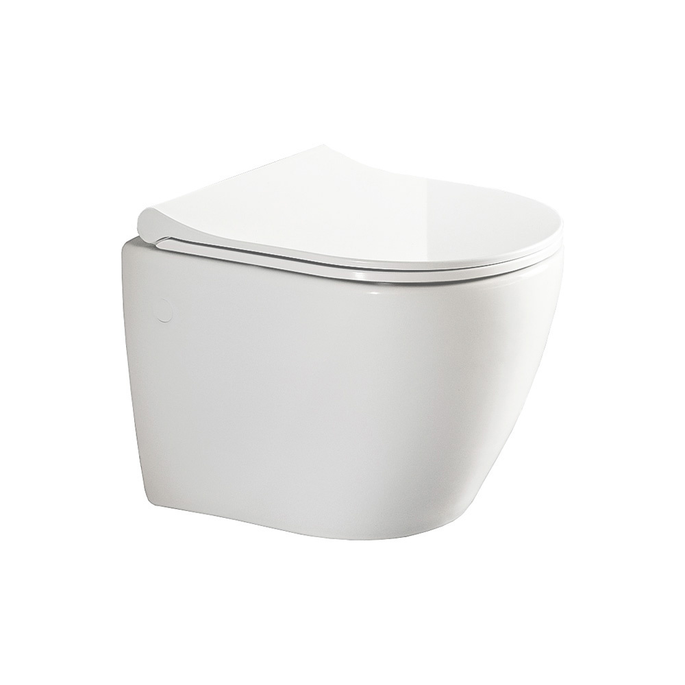 Εικόνα της Λεκάνη Κρεμαστή Bianco Ceramica Vito VT01000SC-300 48cm Με Slim Soft Close Κάλυμμα