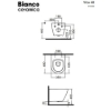 Εικόνα της Λεκάνη Κρεμαστή Bianco Ceramica Vito VT01000SC-300 48cm Με Slim Soft Close Κάλυμμα