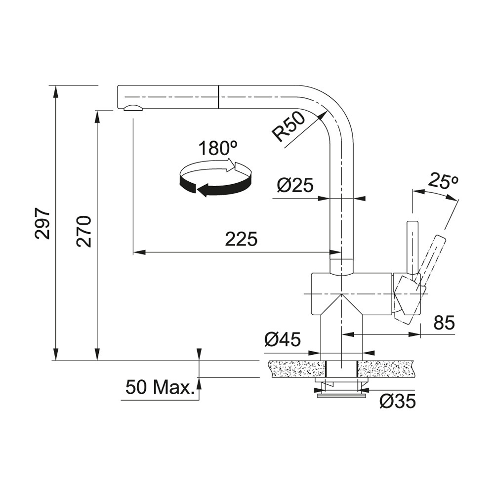 Εικόνα της Μπαταρία Κουζίνας Franke Atlas Sensor Ντους Industrial Black 3156856224