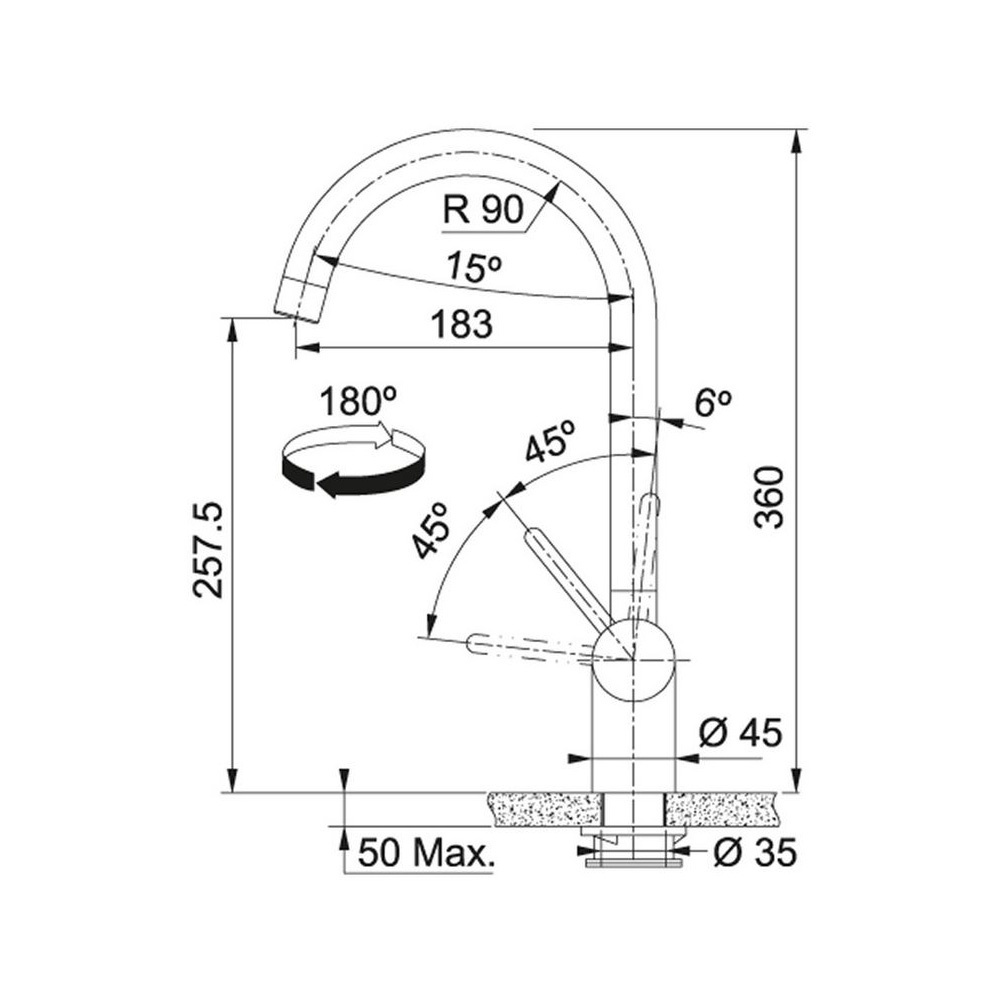 Εικόνα της Μπαταρία Κουζίνας Franke Leda Standard Inox 3153101051