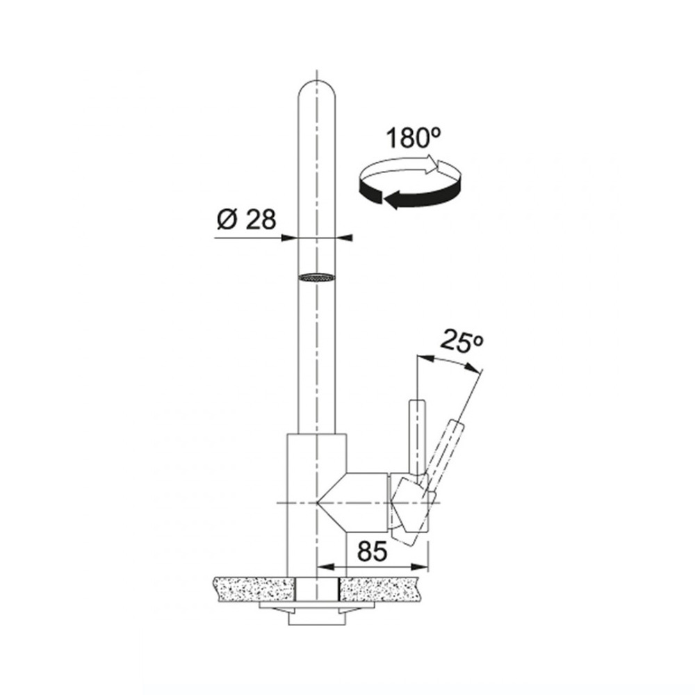Εικόνα της Μπαταρία Κουζίνας Franke Kubus Ντους Inox 3156601066