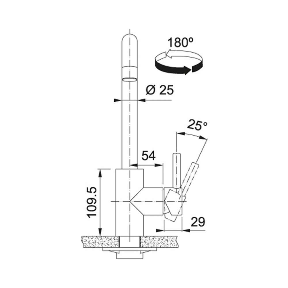 Εικόνα της Μπαταρία Κουζίνας Franke Kubus Standard Inox 3156601065