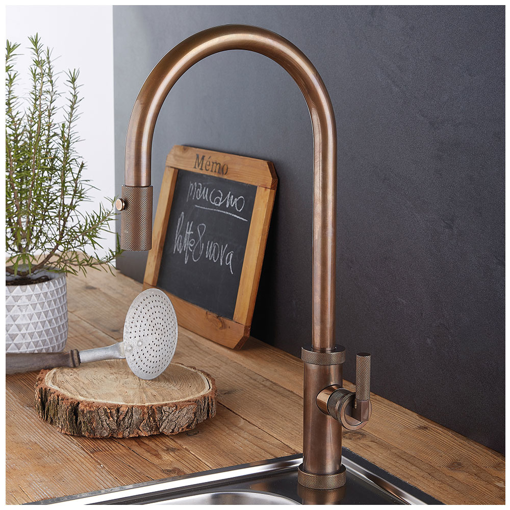 Εικόνα της Μπαταρία Κουζίνας Armando Vicario Urban 400702-225 Natural Brass