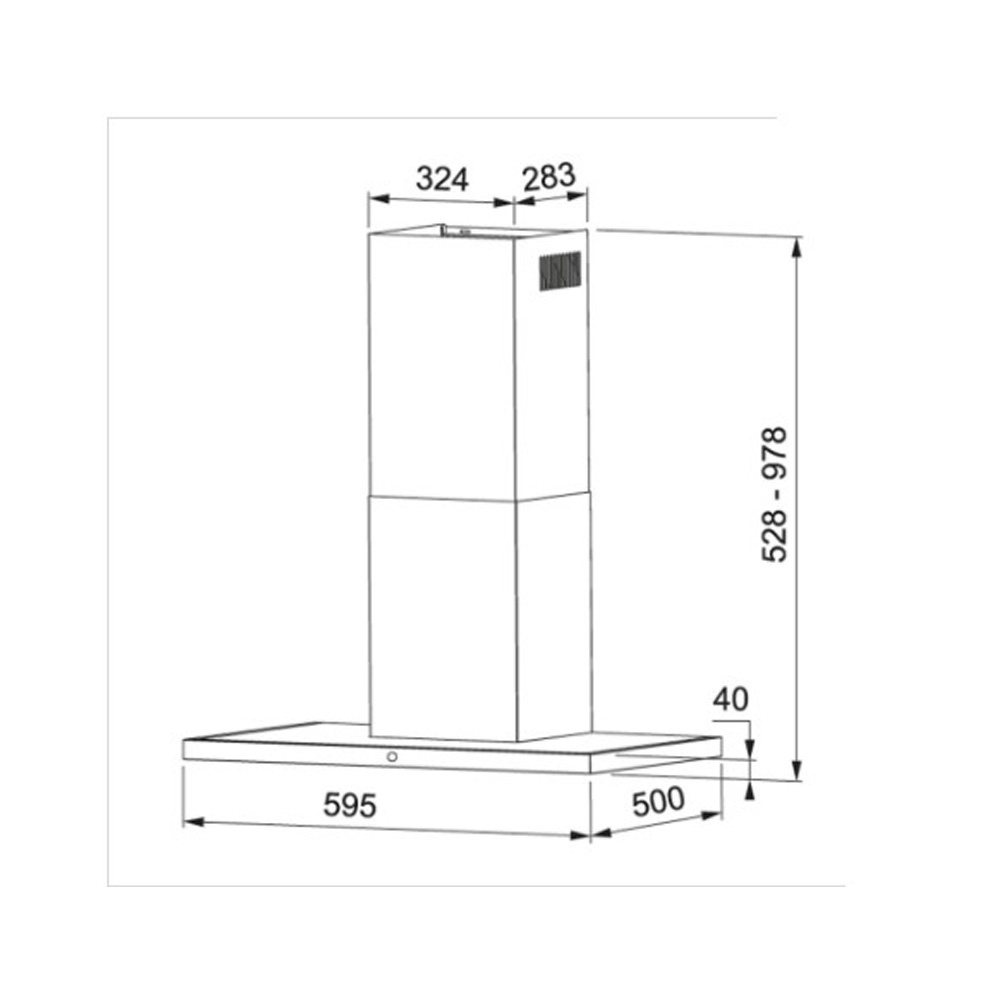 Εικόνα της Απορροφητήρας Franke Arno 90 XS/BK Inox Καμινάδα 90cm 3105001071