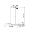 Εικόνα της Απορροφητήρας Franke Tiber 90 XS Inox Καμινάδα 90cm 3105001081