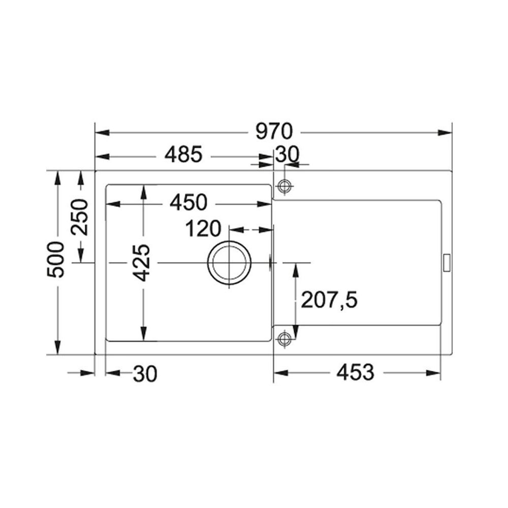 Εικόνα της Νεροχύτης Franke Maris MRG 611-97 (97x50) Stone Grey 3142101019