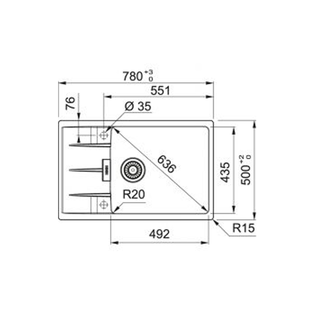 Εικόνα της Νεροχύτης Franke Centro CNG 611/211-78 XL (78x50) Stone Grey 3149000243