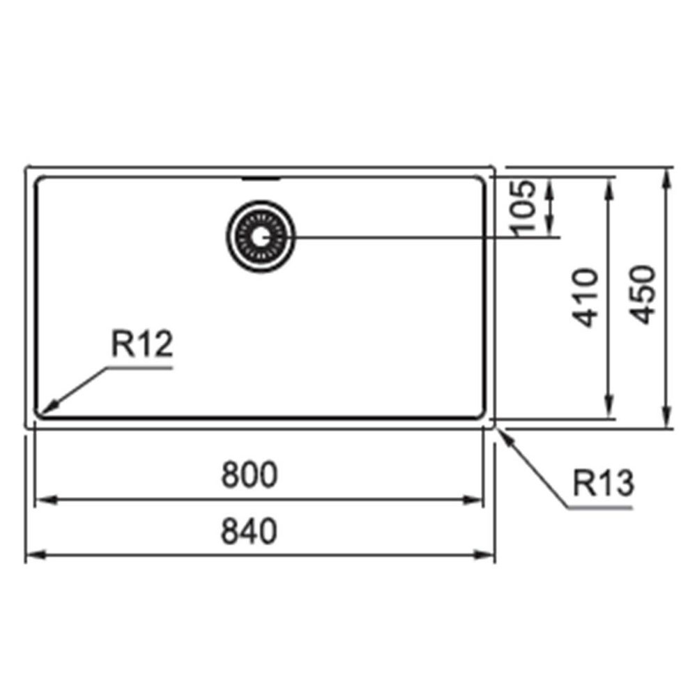 Εικόνα της Νεροχύτης Franke Square BXX 210-80 (84x45) Inox 3040100301