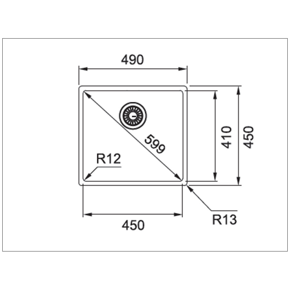 Εικόνα της Νεροχύτης Franke Square BXX 210-45 (49x45) Inox 3040100305