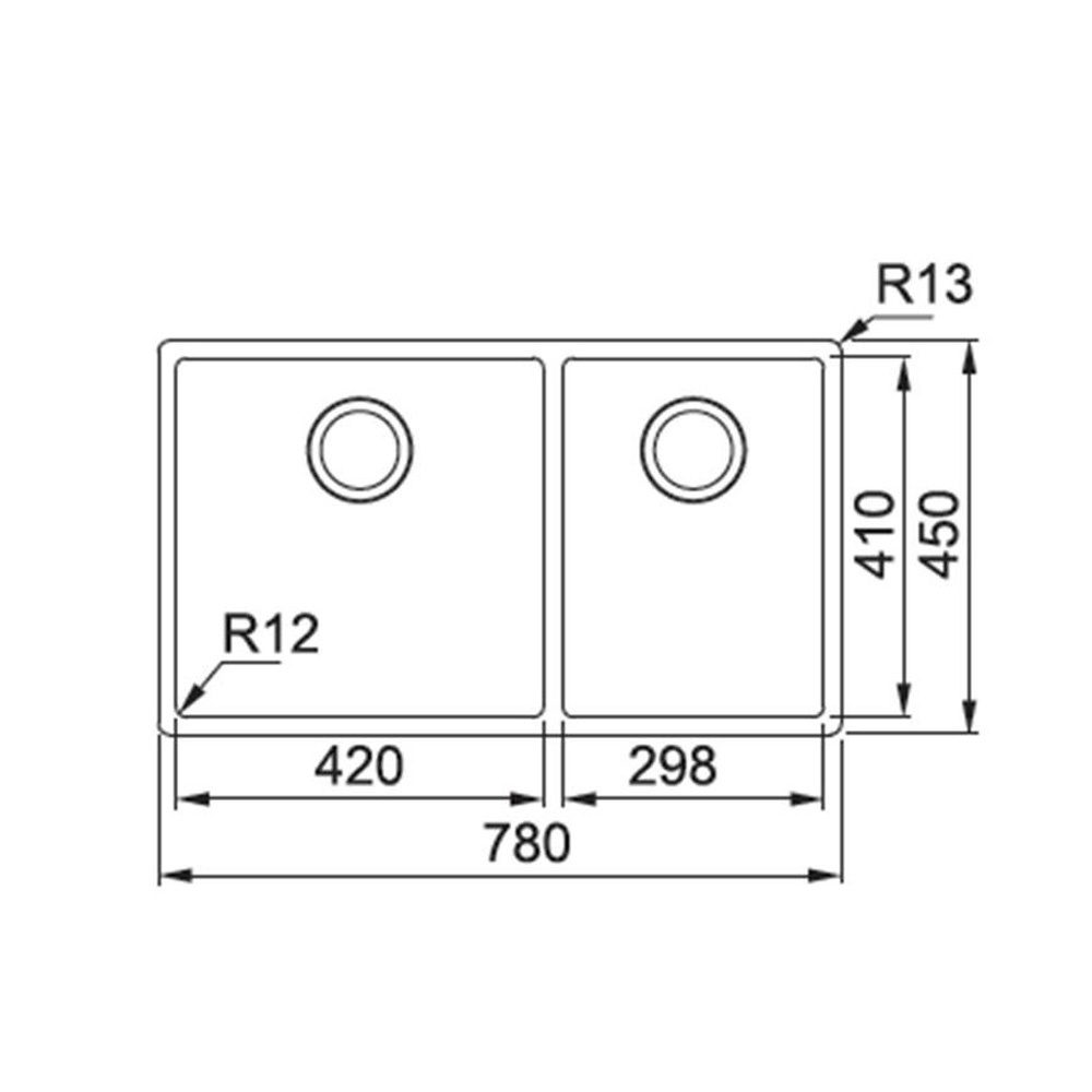 Εικόνα της Νεροχύτης Franke Square BXX 220-42-30 (78x45) Inox 3040100303