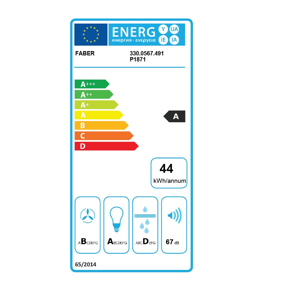 Εικόνα της Απορροφητήρας Faber VRT BK A90 2LS Καμινάδα 90cm Μαύρος