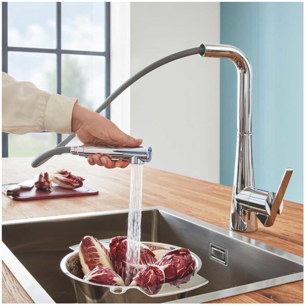Εικόνα της Μπαταρία Κουζίνας Grohe Zedra Ντους 2 Ροών 32553002 Χρωμέ