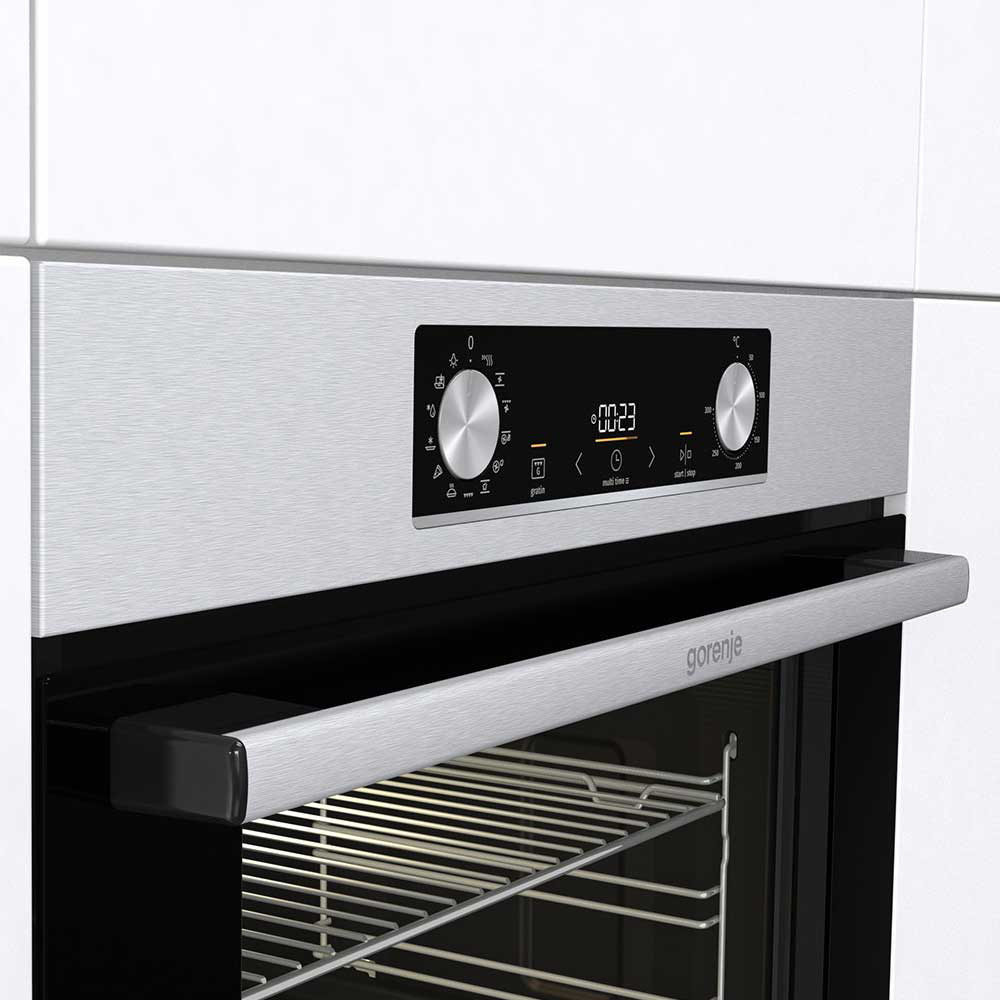 Εικόνα της Φούρνος Gorenje BPS6737E14X - 738005 Inox 77lt  Πυρολυτικός Με Λειτουργία Ατμού 034019301