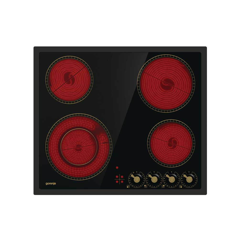 Εικόνα της Αυτόνομη Κεραμική Εστία Gorenje Classico EC642CLB - 730795 Μαύρη Με Πλαίσιο 034021101