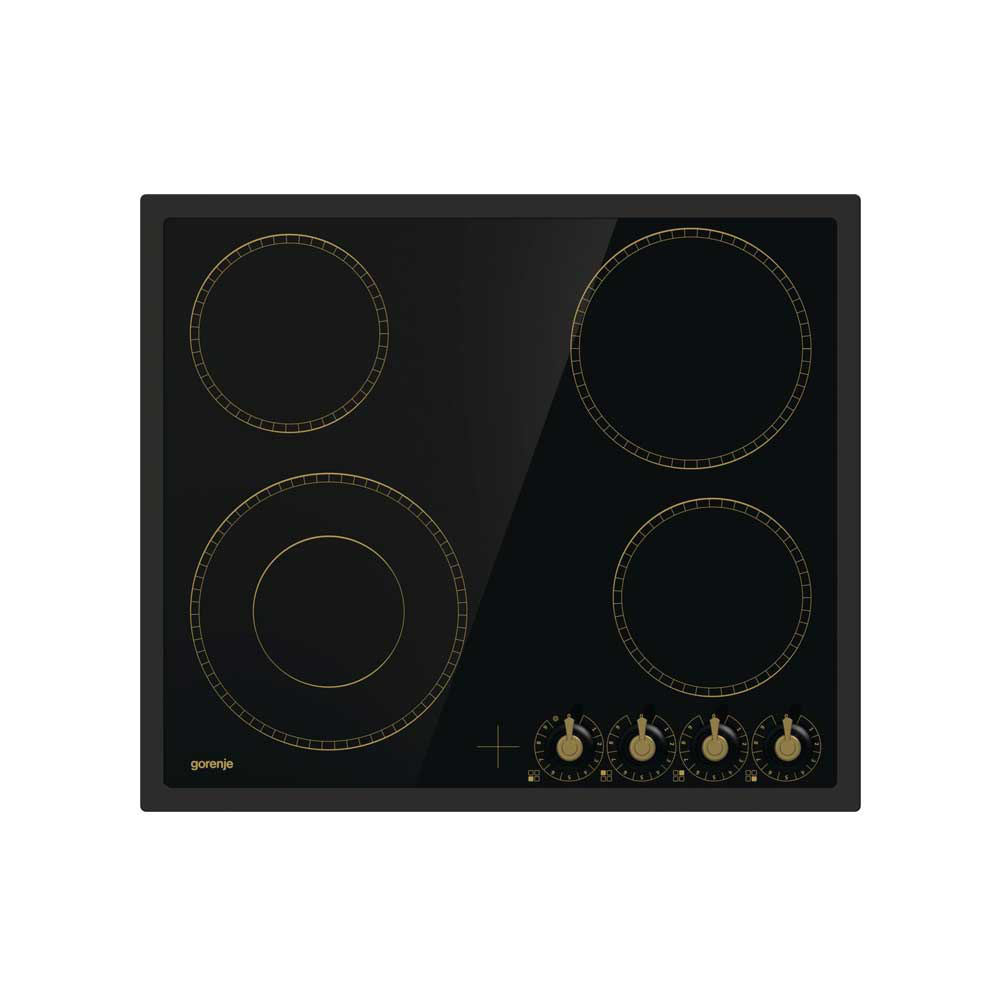 Εικόνα της Αυτόνομη Κεραμική Εστία Gorenje Classico EC642CLB - 730795 Μαύρη Με Πλαίσιο 034021101