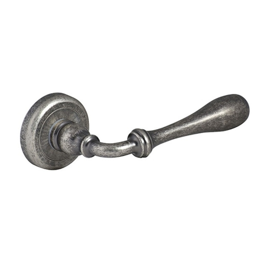 Εικόνα της Πόμολο Μεσόπορτας Με Ροζέτα Roline K370-03 Ζεύγος Old Silver