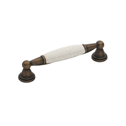 Εικόνα της Λαβή Επίπλου Roline 520 Αντικέ 96mm Με πορσελάνη Κρακελέ