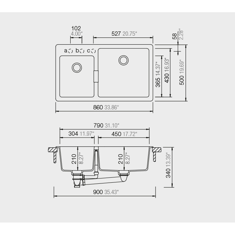 Εικόνα της Νεροχύτης Schock Cristadur Mono 15290-1402 (86x50) Puro