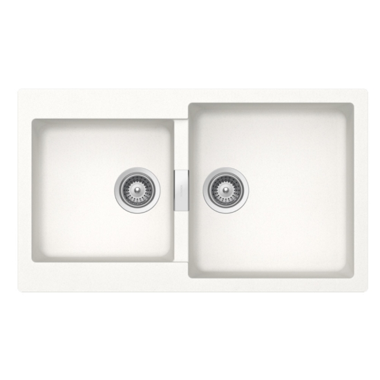 Εικόνα της Νεροχύτης Schock Cristalite Manhattan 30290-1301 (86x50) Superwhite