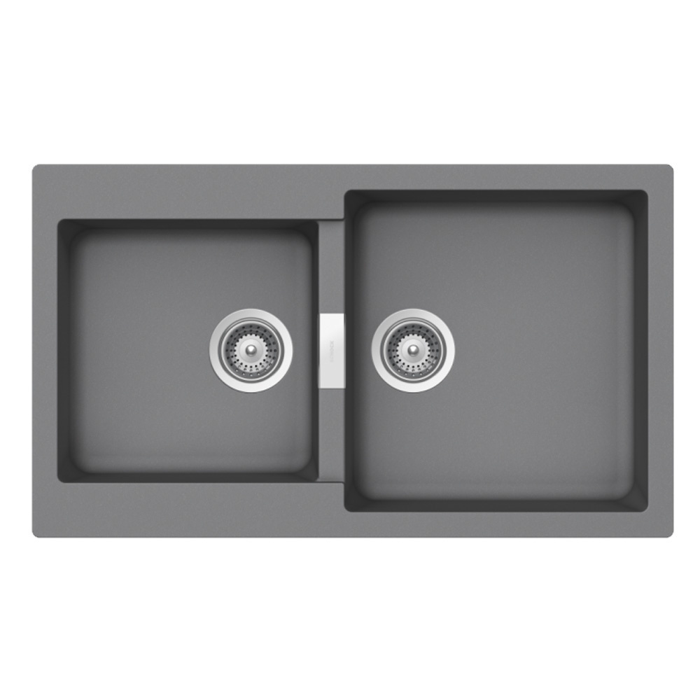 Εικόνα της Νεροχύτης Schock Cristalite Manhattan 30290-1441 (86x50) Croma (Grey)