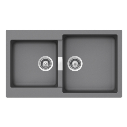 Εικόνα της Νεροχύτης Schock Cristalite Manhattan 30290-1441 (86x50) Croma (Grey)