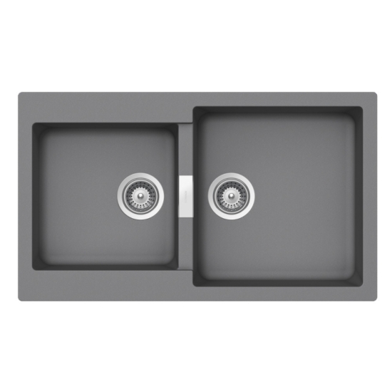 Εικόνα της Νεροχύτης Schock Cristalite Manhattan 30290-1441 (86x50) Croma (Grey)