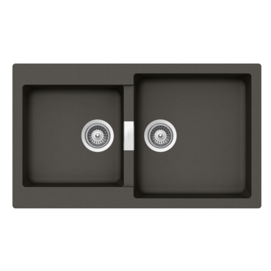 Εικόνα της Νεροχύτης Schock Cristalite Manhattan 30290-1421 (86x50) Asphalt (Graphite)