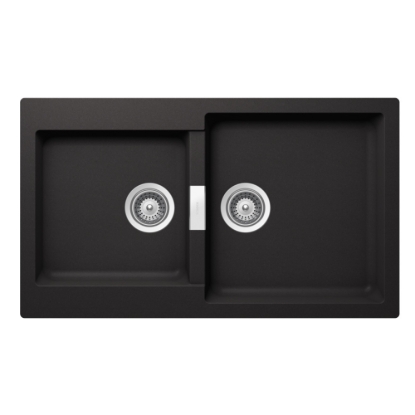 Εικόνα της Νεροχύτης Schock Cristalite Manhattan 30290-1401 (86x50) Nero (Black)