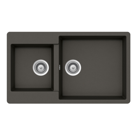 Εικόνα της Νεροχύτης Schock Cristalite Element 31290-1421 (86x50) Asphalt (Graphite)