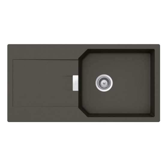 Εικόνα της Νεροχύτης Schock Cristalite Manhattan 30100-1421 (100x51) Asphalt (Graphite)