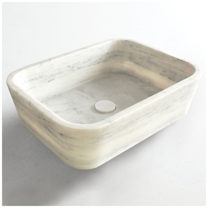 Εικόνα της Νιπτήρας Μπάνιου Fossil Gaia DS60-300 60x38cm Carrara Nuovo